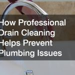 How Professional Drain Cleaning Helps Prevent Plumbing Issues